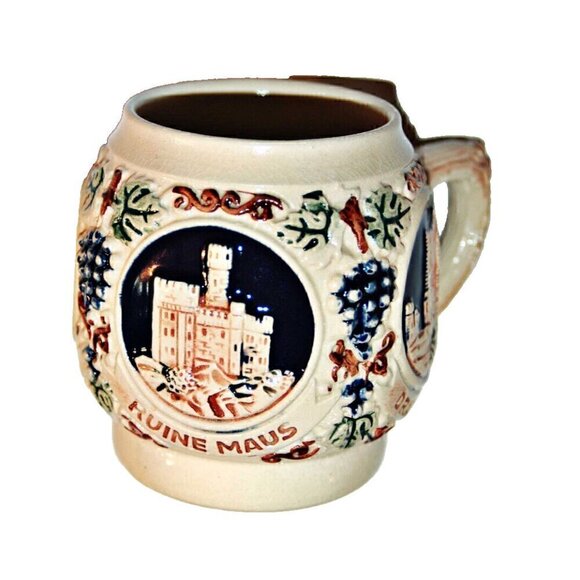 Gerz German Castle 4 Coffee Mugs Tartarian German Made - Picture 7 of 8